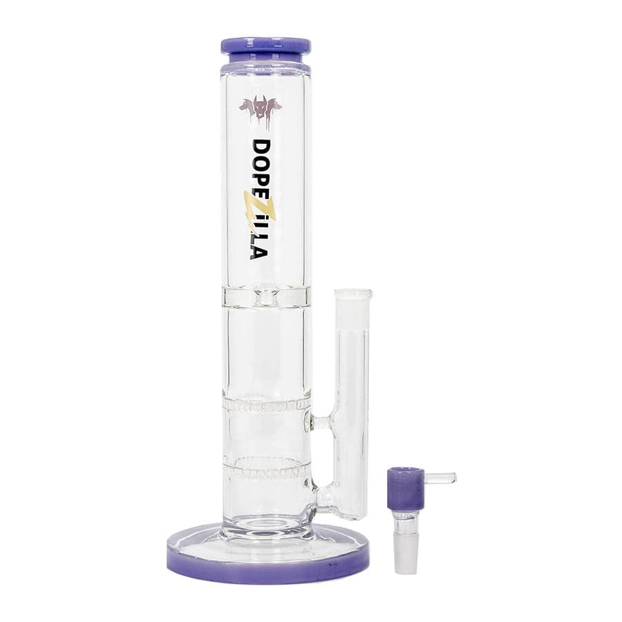 12″ Dopezilla Cerberus Water Pipe – Milky Purple